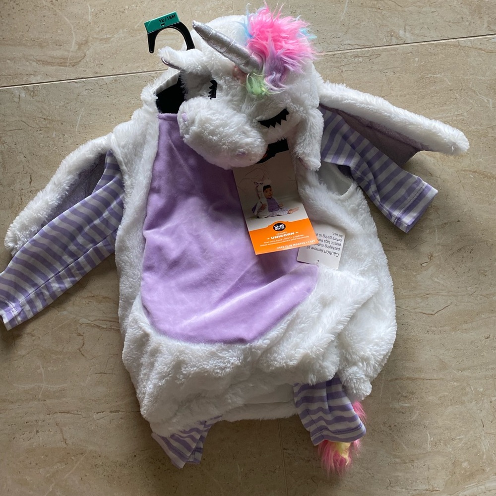 Unicorn costume 12 to 18 months new